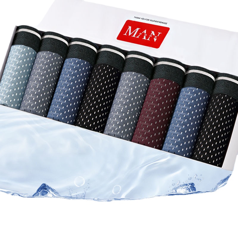 Multi Pack Underwear - 8 sztuk/partia majtki męskie lodowy jedwab