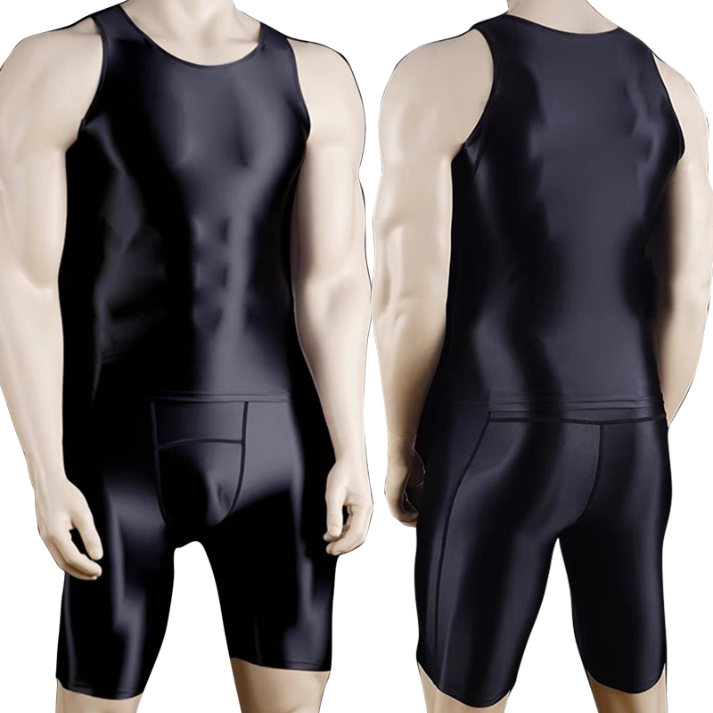Compression Shorts Athletes - Męska cienka kamizelka fitness rajstopy garnitur