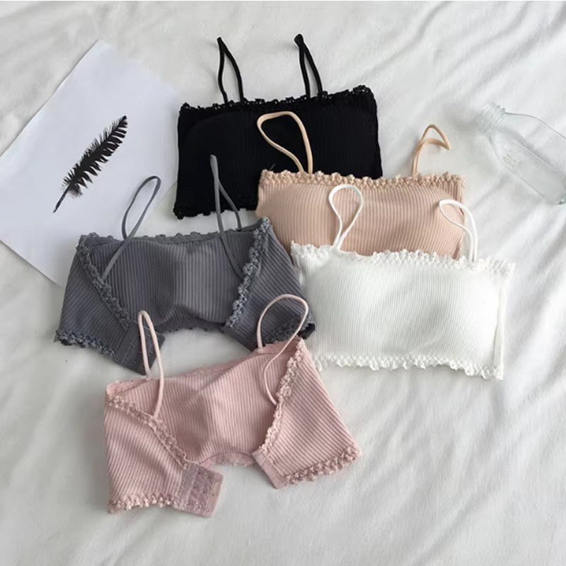 Suspender Tank Top - Damski bawełniany biustonosz, damski top typu