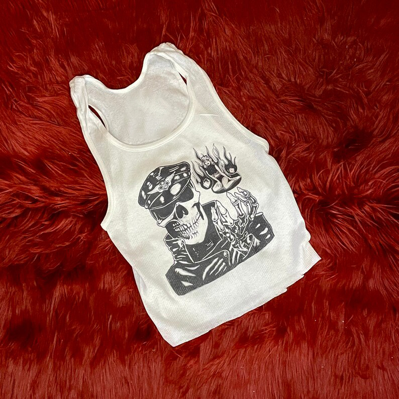 Tank Top Ribbed - Prążkowana koszulka bez rękawów z grafiką